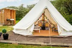 Bell tent with private facilities