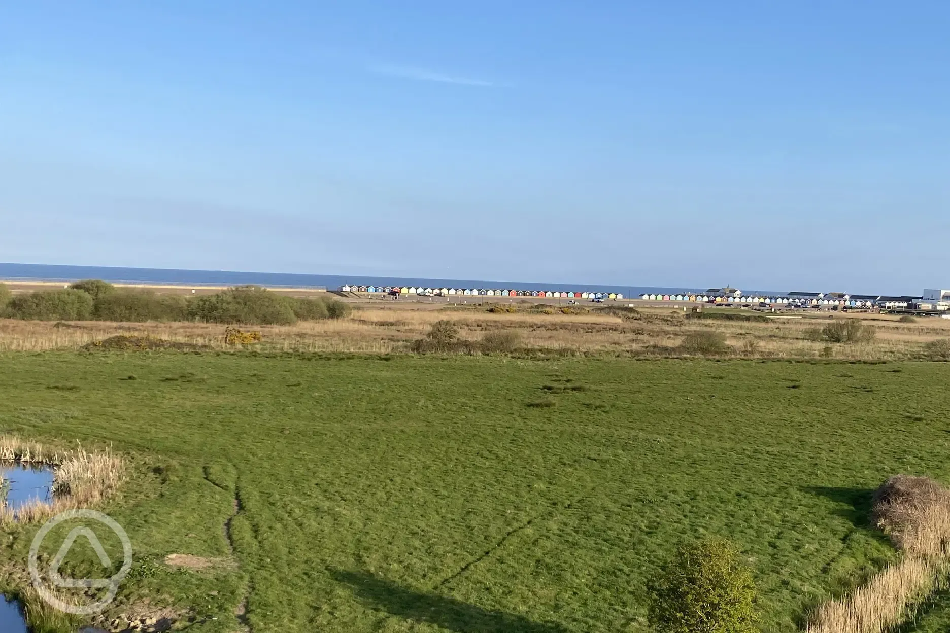 View of the beach huts 