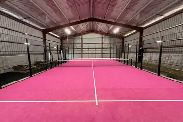 Onsite pink padel court and padel club