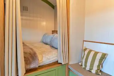 Shepherd's hut bedroom