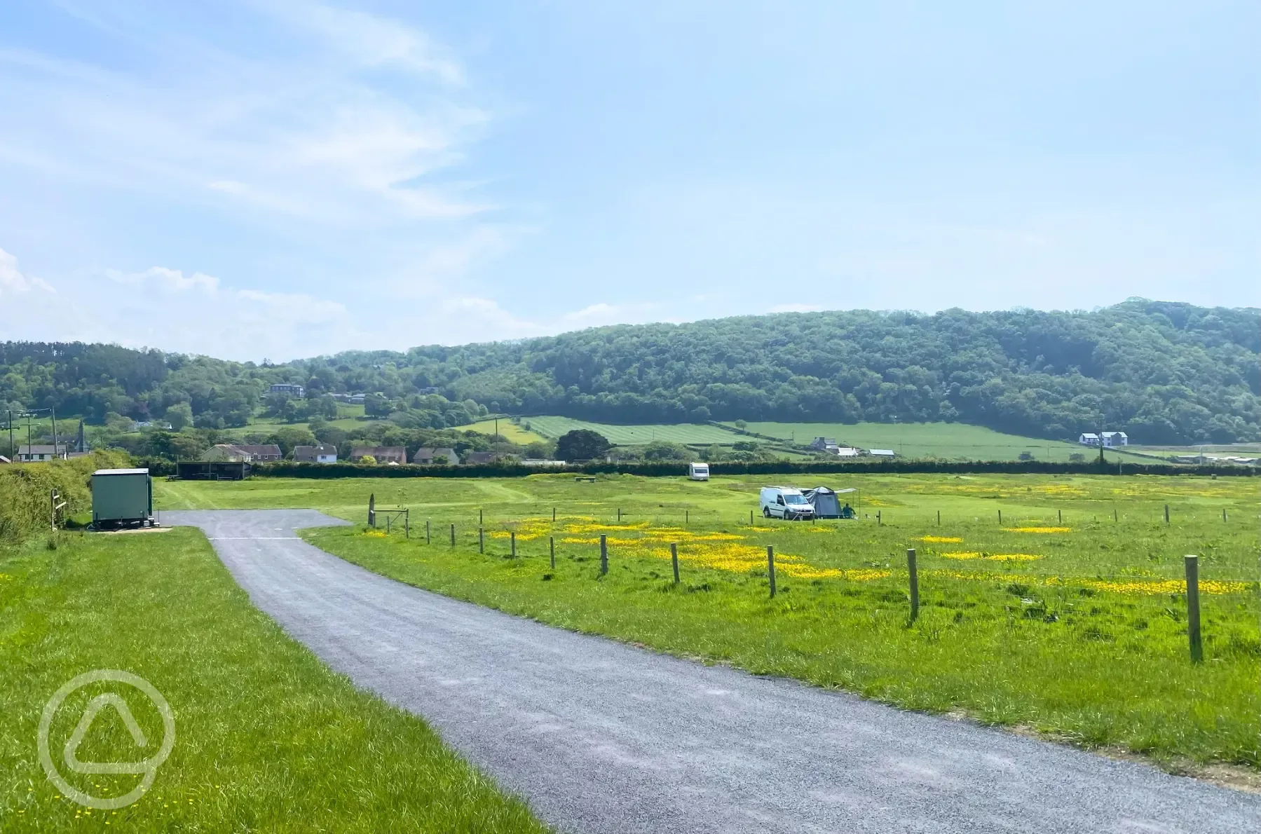 Camping field with non electric grass pitches