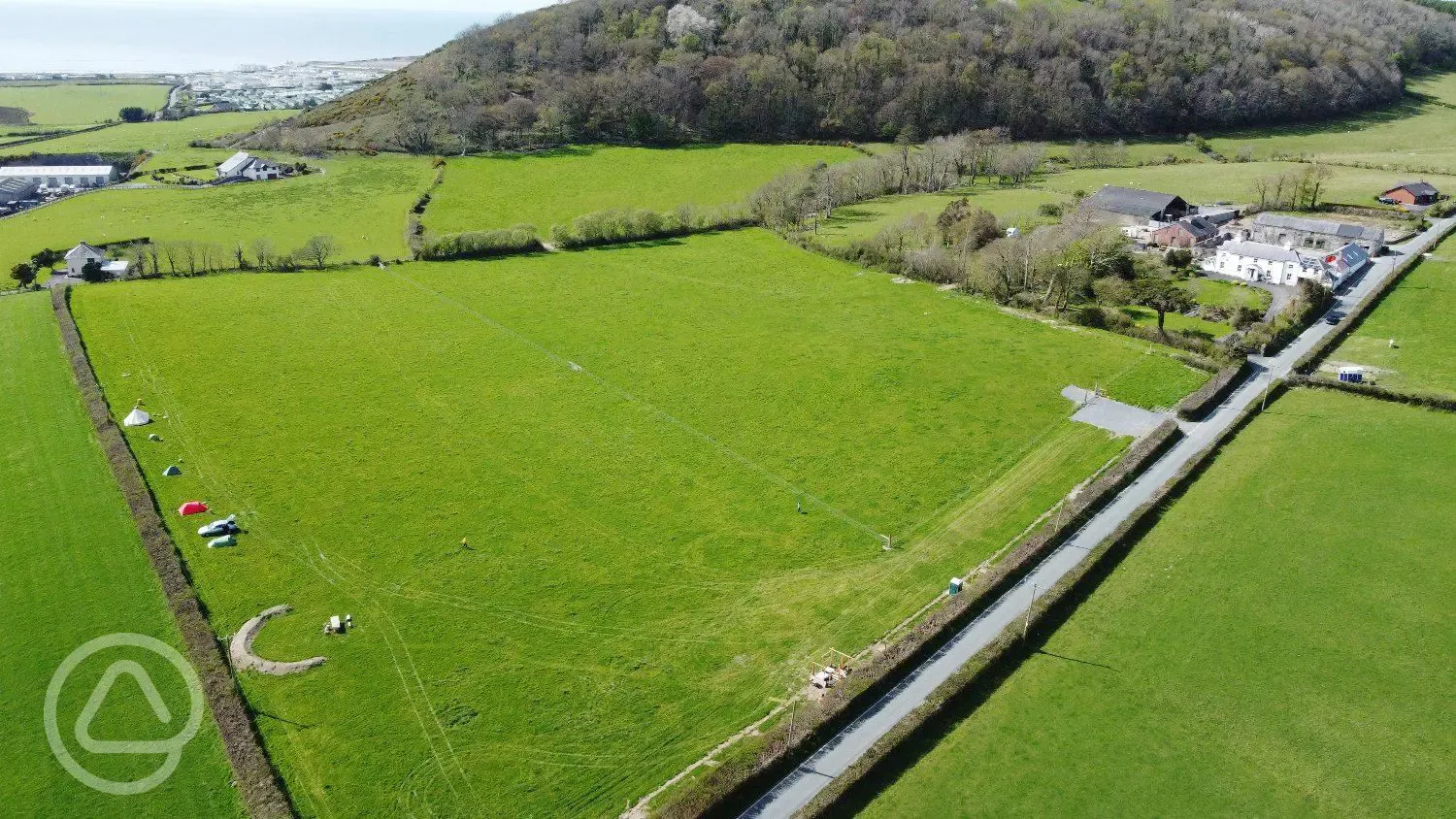 Aerial of Nantcellan Barns