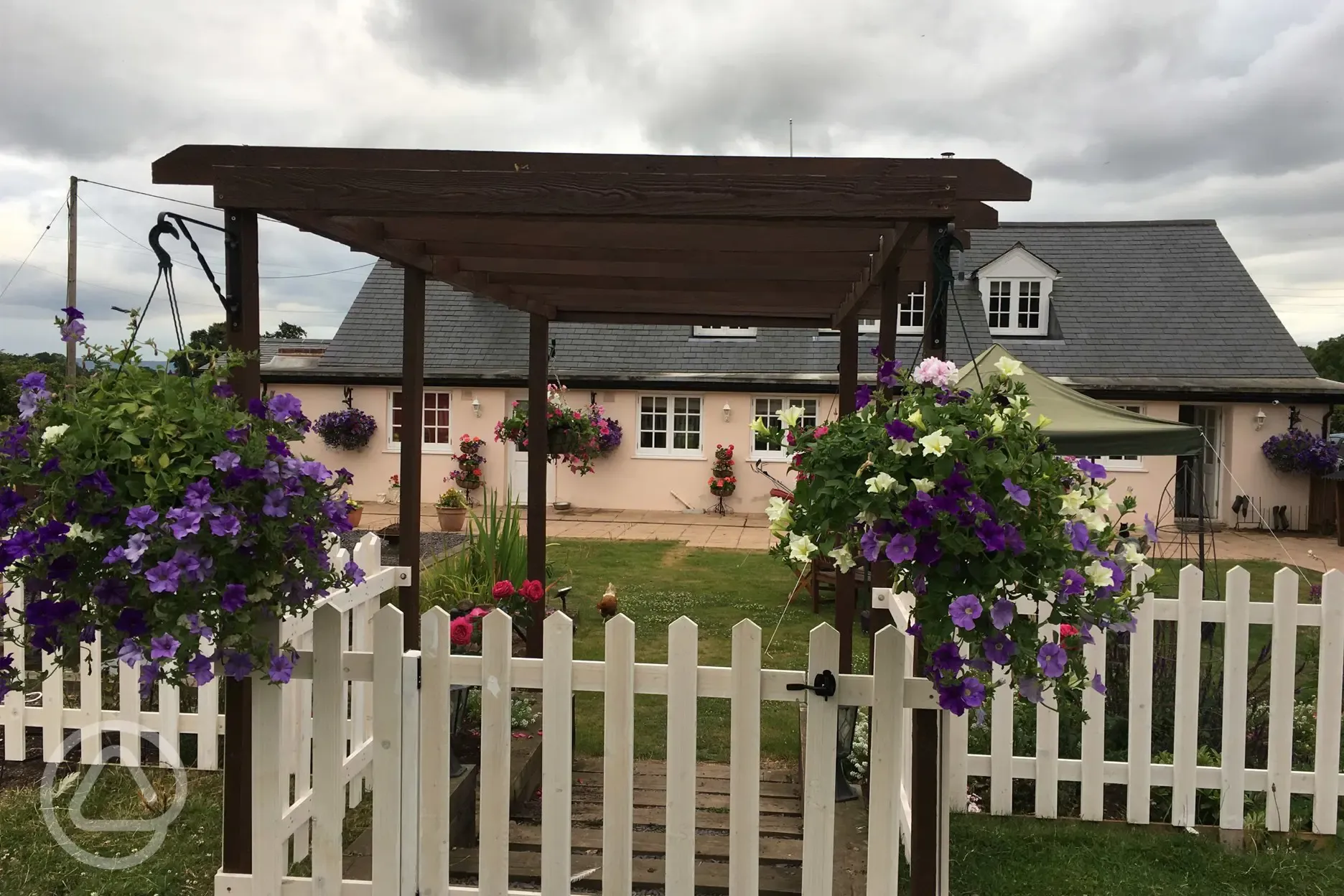 Check-in area at the back of the main house