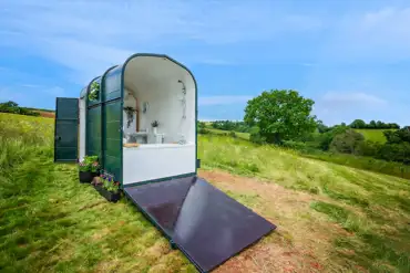 Bell tent private horsebox bathrooms