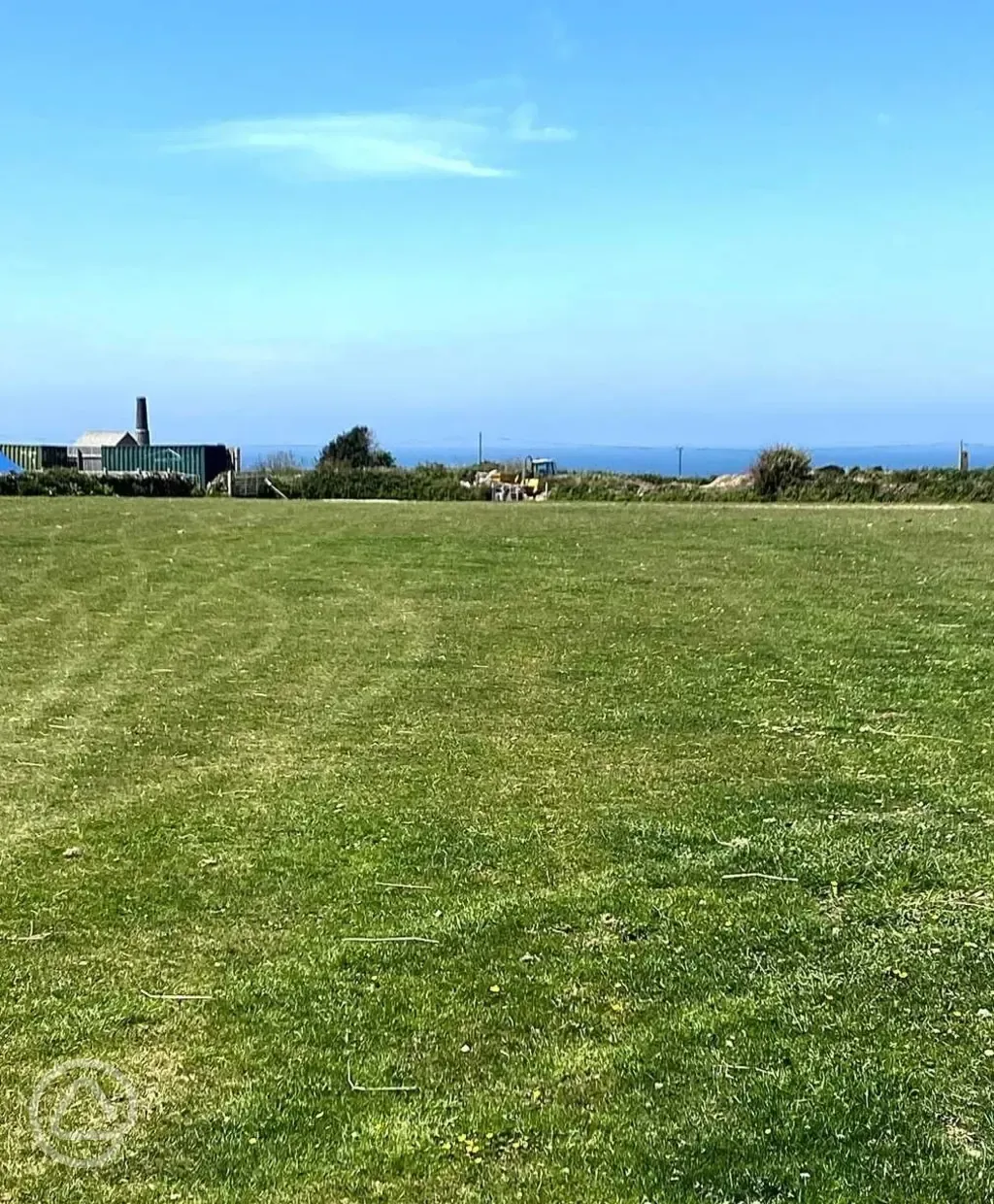 Non electric grass pitches and sea views