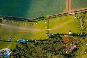 Bird's eye view of the campsite