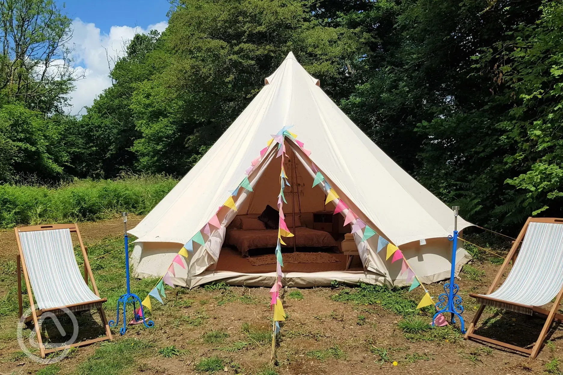 Outside Bell tent