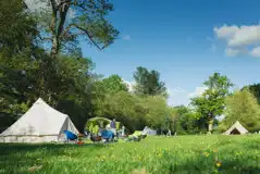 Non electric grass pitches at Three Hares Campsite