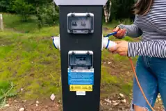 The 16 amp electric hook ups found by the pitches