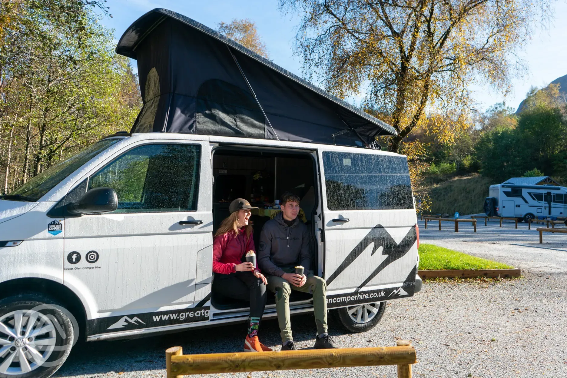 Electric hardstanding pitches with 16 amp hook ups