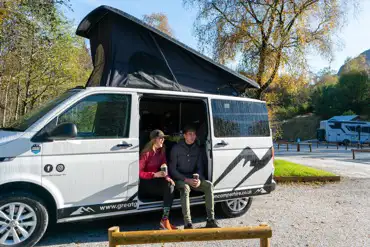 Electric hardstanding pitches with 16 amp hook ups