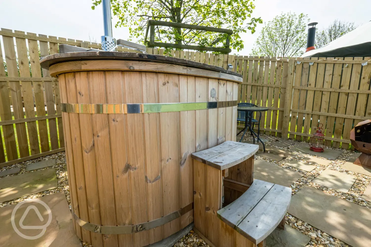 Yurt private hot tub