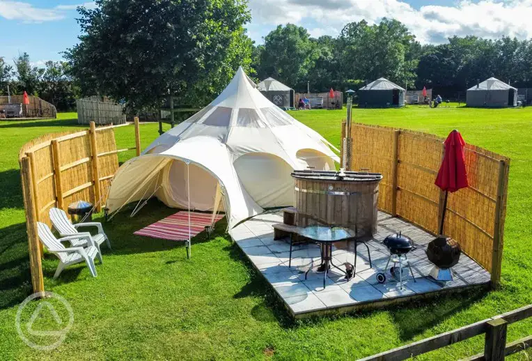 Stargazer bell tent exterior