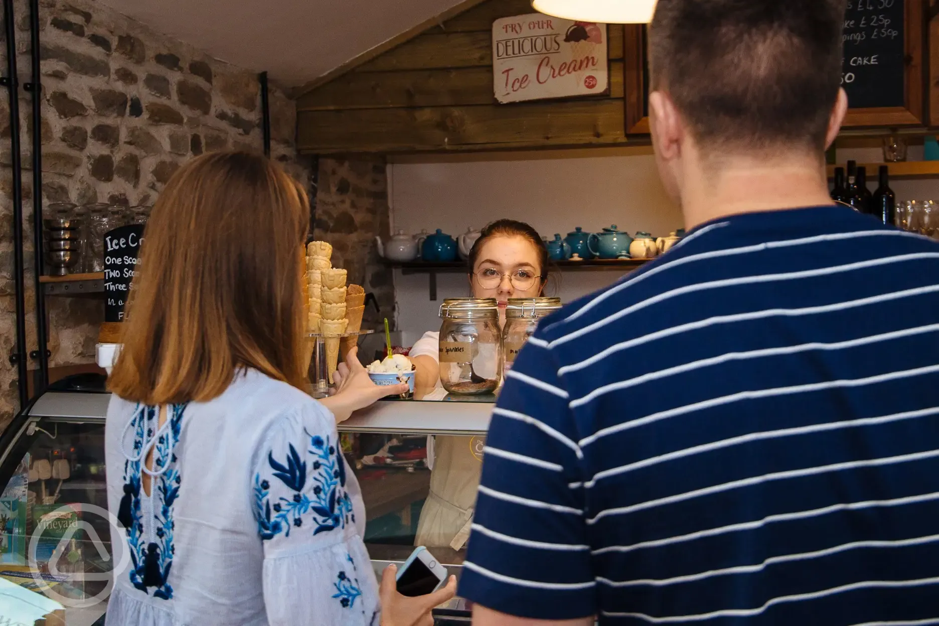 Onsite ice cream parlour