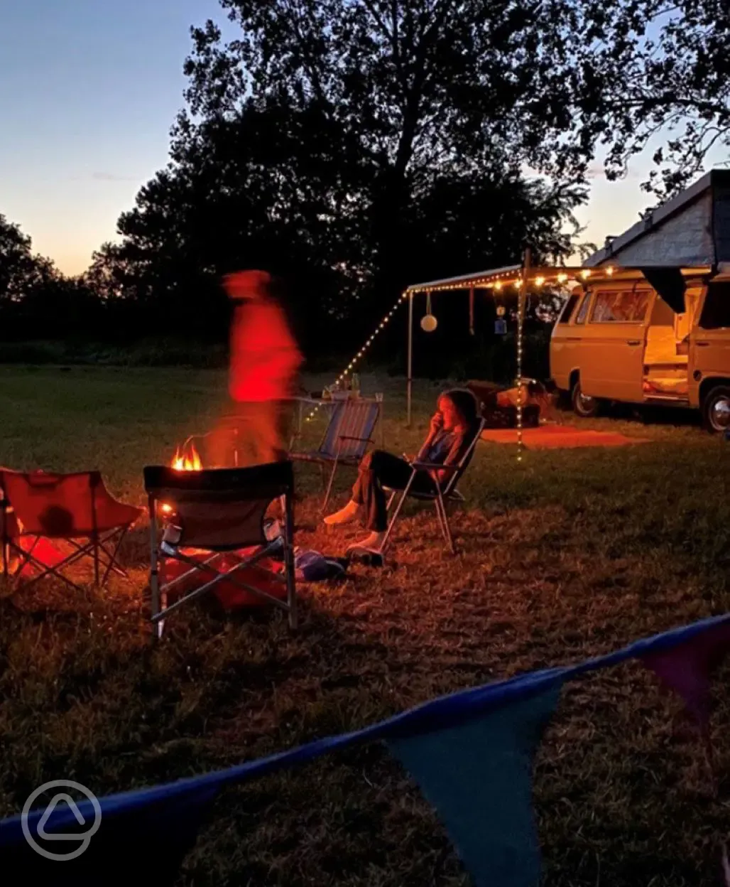 Non electric grass pitches at night