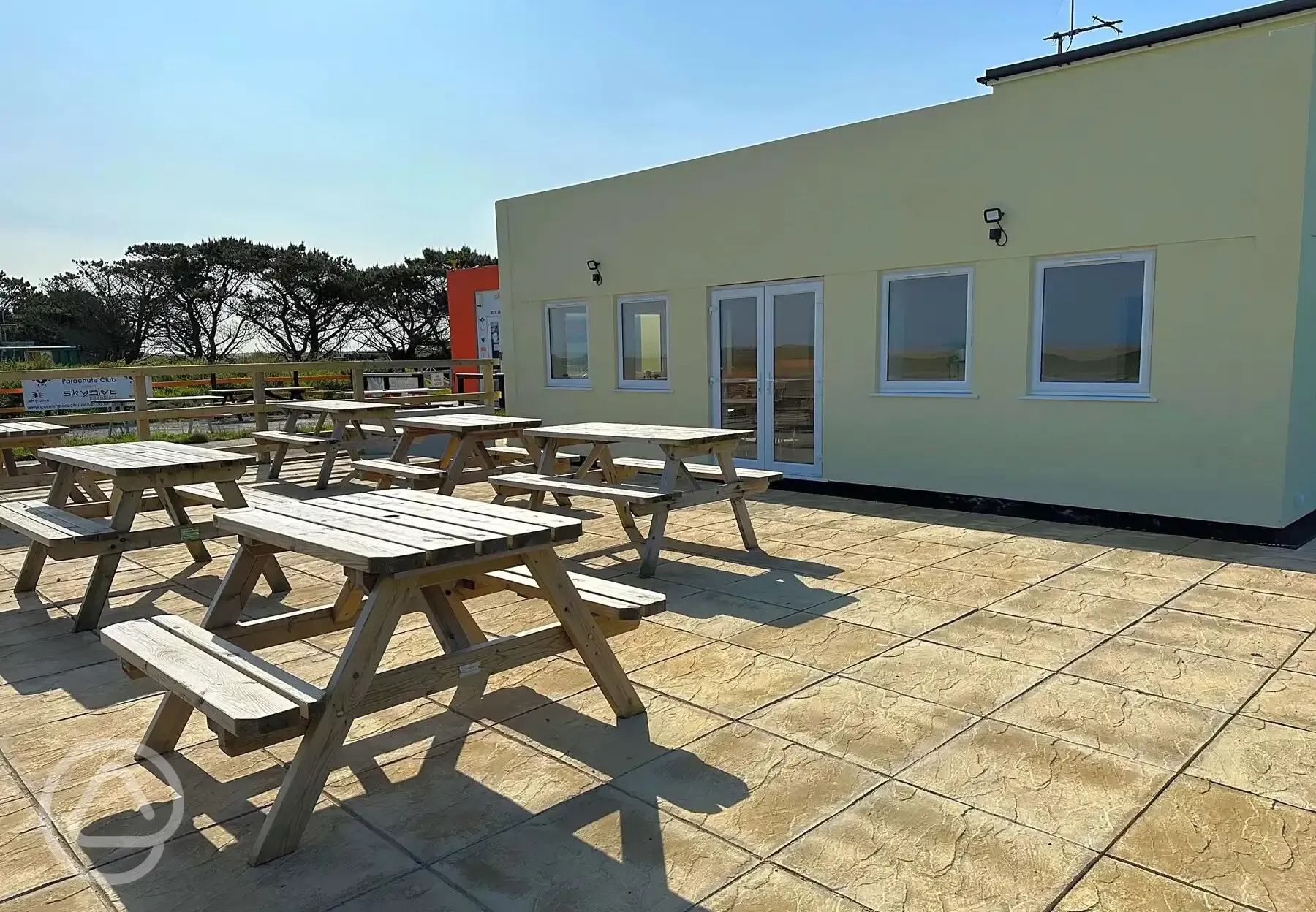 Cafe outdoor seating area