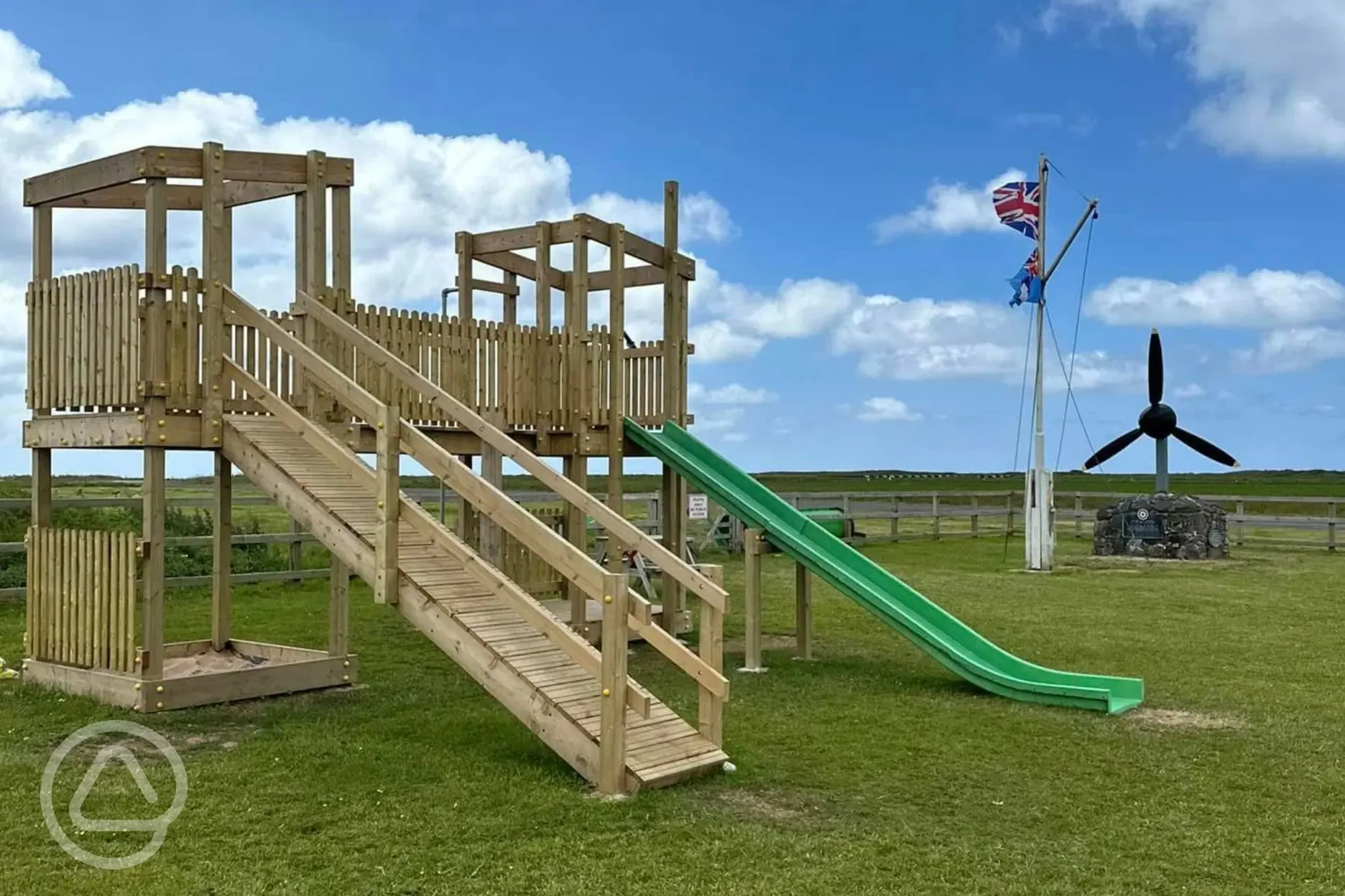 Children's playground with slide