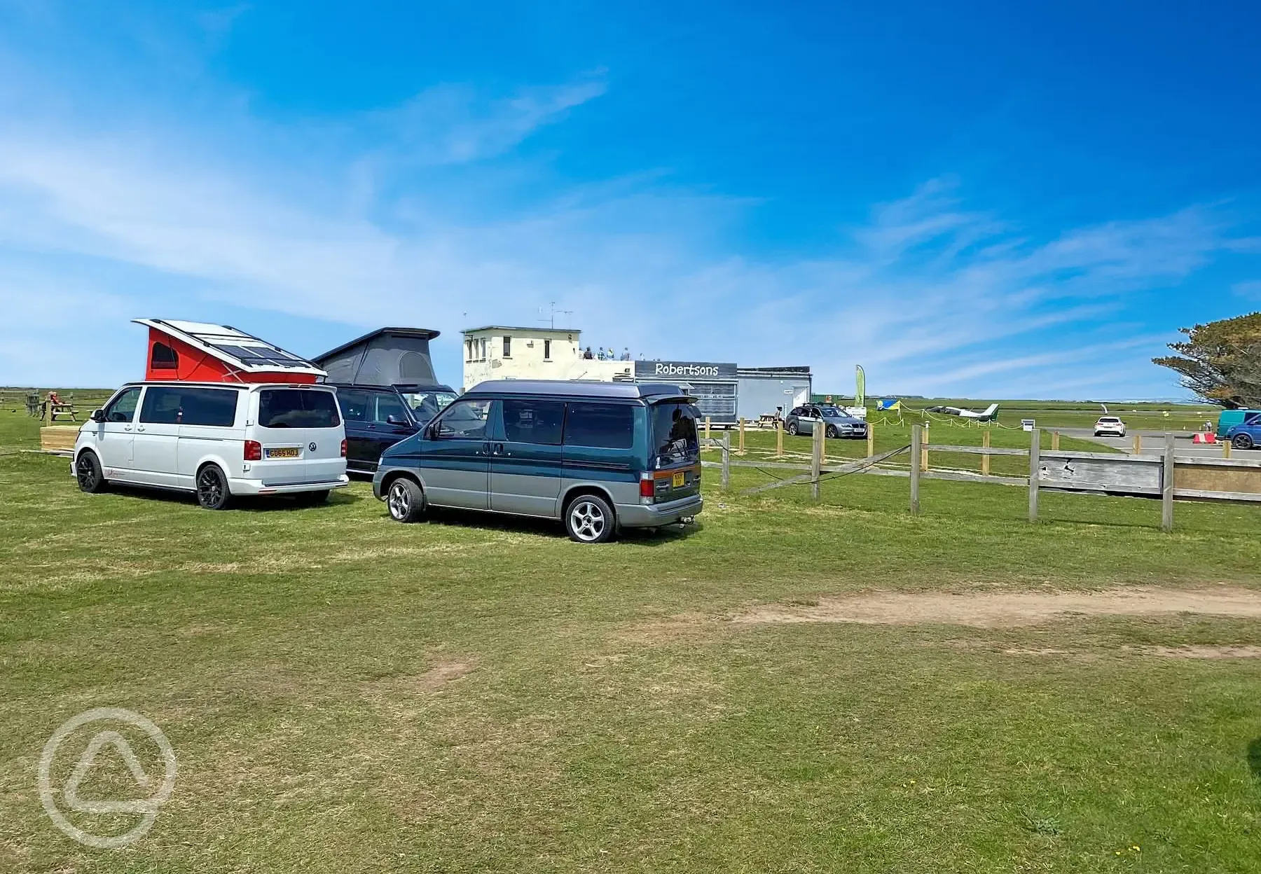 Non electric grass pitches for tents, trailer tents, roof tents and tourers