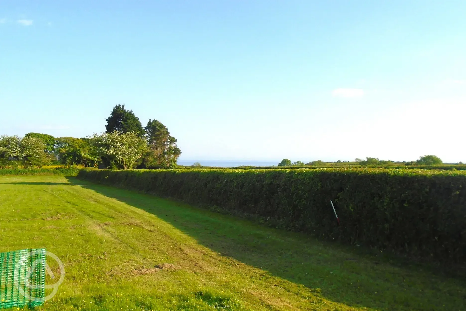 Non electric grass motorhome pitches with sea views