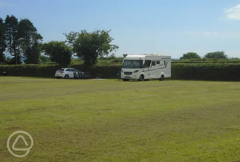 Non electric grass motorhome pitches