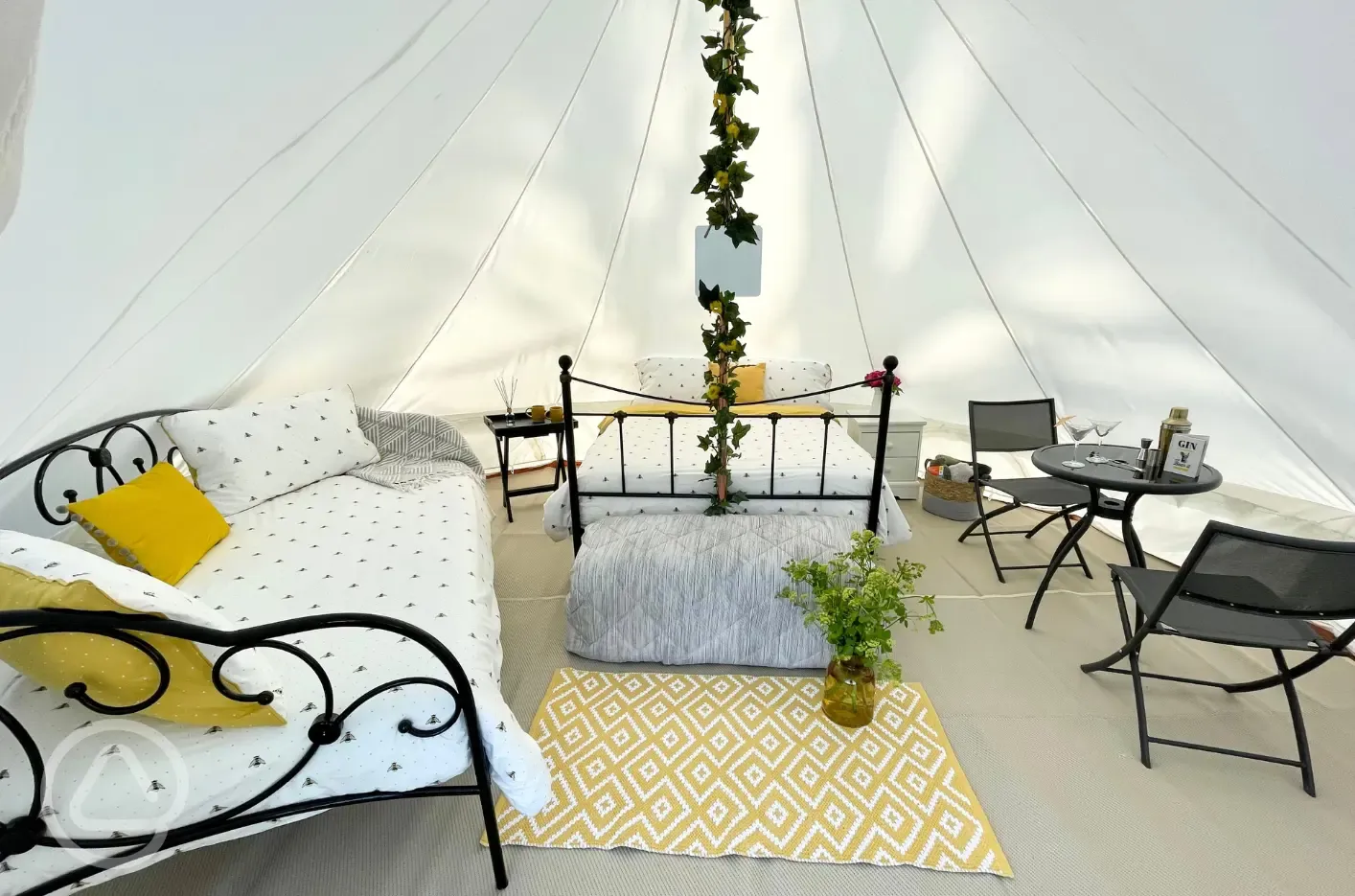 Bell tent interior