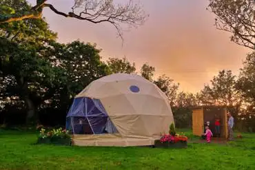 Geodome at sunset