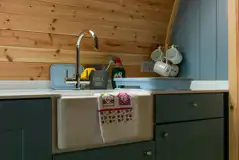 Glamping pod kitchen