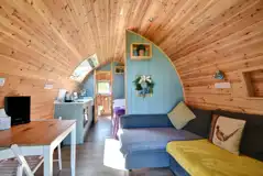 Glamping pod interior Glamping pod interior