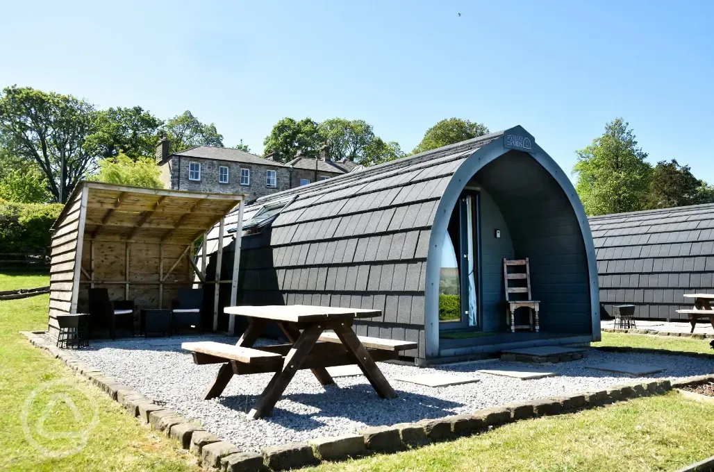 Glamping pod exterior