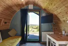 Glamping pod interior Glamping pod interior