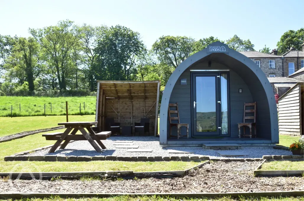 Glamping pod exterior