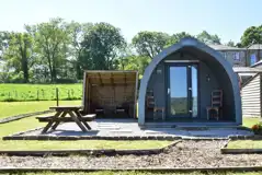 Glamping pod exterior Glamping pod exterior
