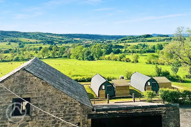 View from the glamping pods