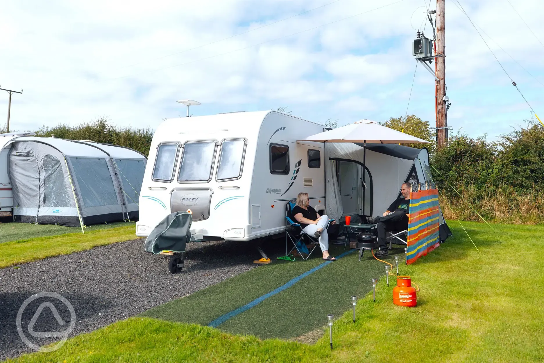 Fully serviced hardstanding pitches