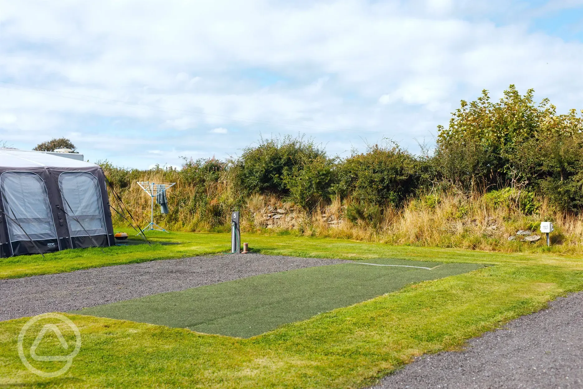 Fully serviced hardstanding pitches