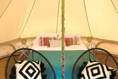 Bell tent interior Bell tent interior
