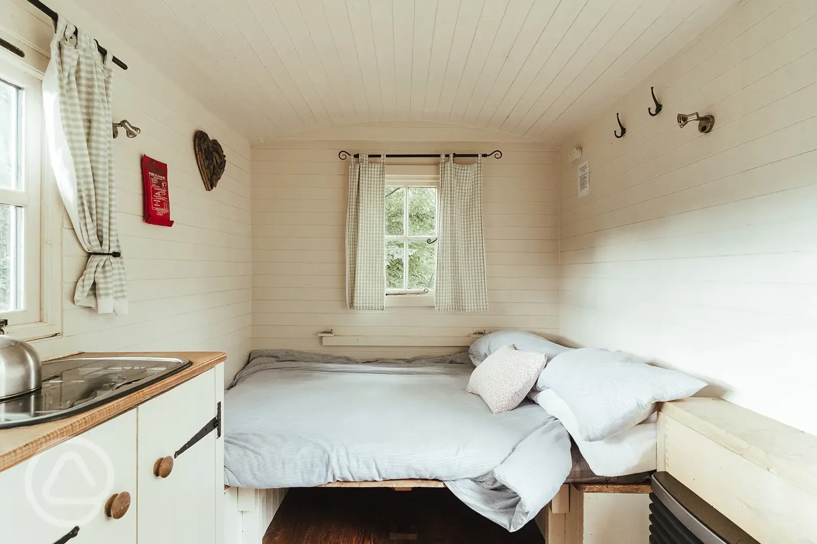 Shepherd's hut interior 