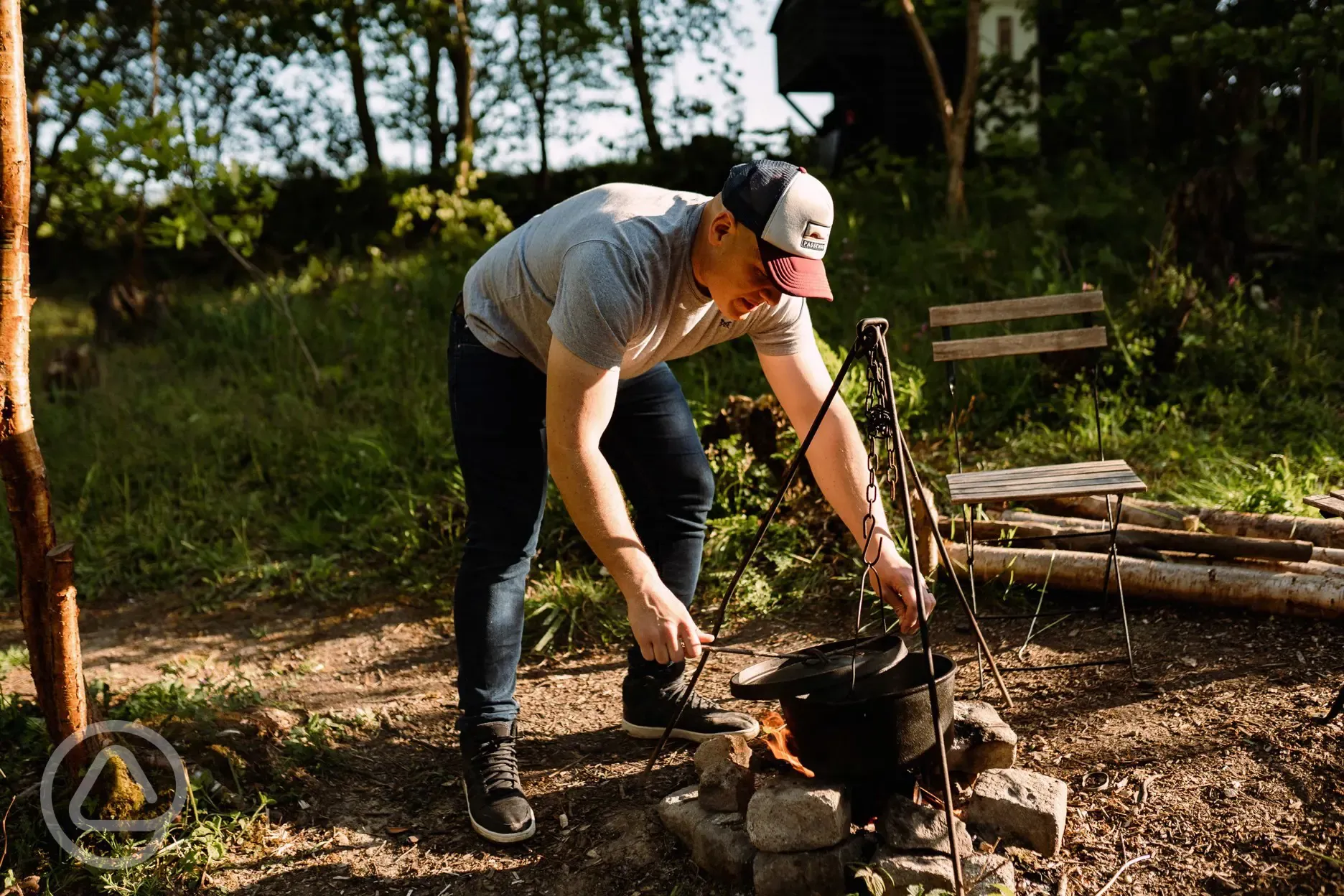 Communal campfire 