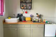 Shepherd's hut kitchenette Shepherd's hut kitchenette