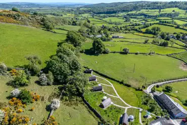 Aerial of Damson View Glamping