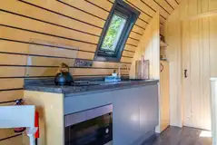 Glamping pod kitchen with cooking facilities Glamping pod kitchen with cooking facilities