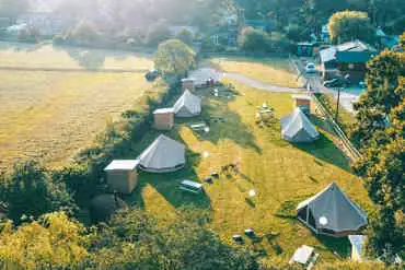 Tread Lightly Glamping aerial view 