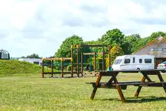 View to the play park and Prime Location family pitches