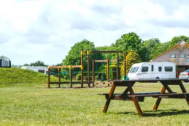 View to the play park and Prime Location family pitches
