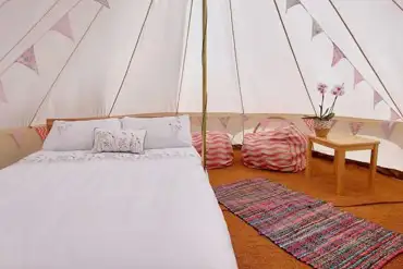 Smaller bell tent interior