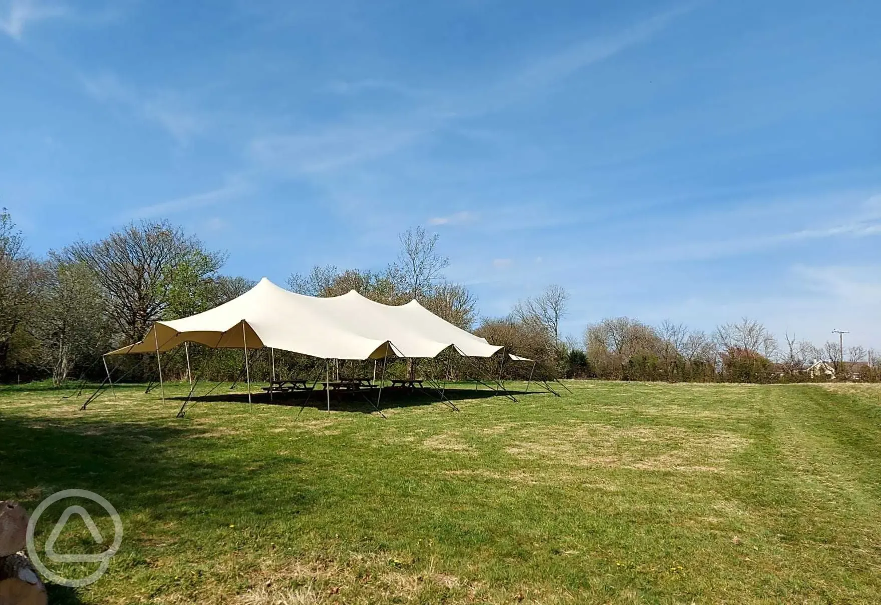 Outside covered seating area