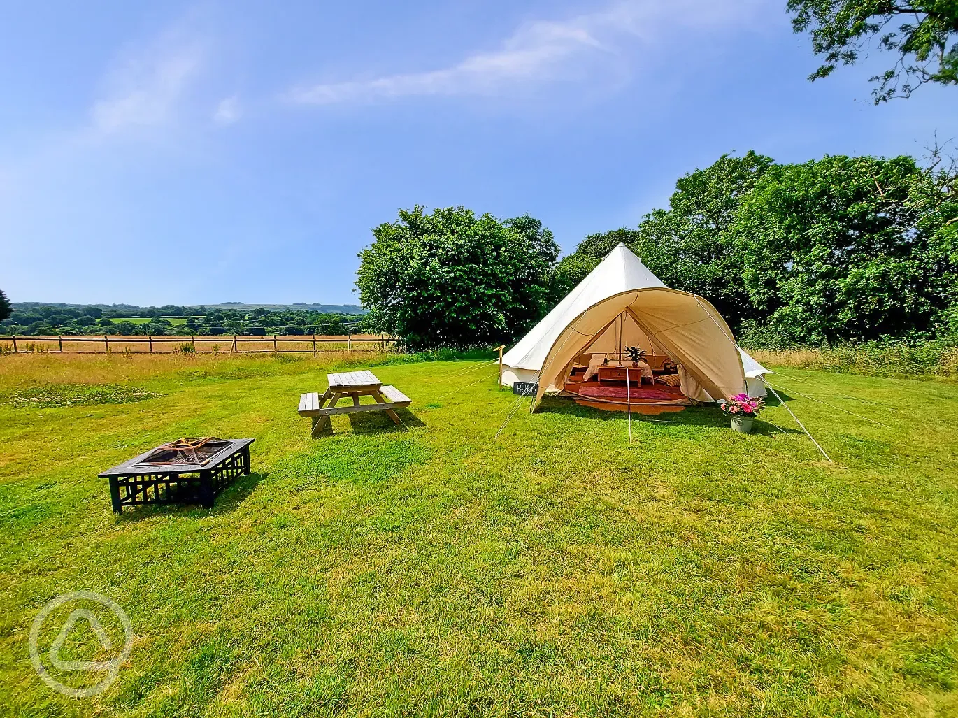 Furnished bell tent