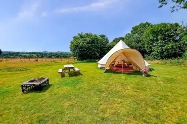 Furnished bell tent