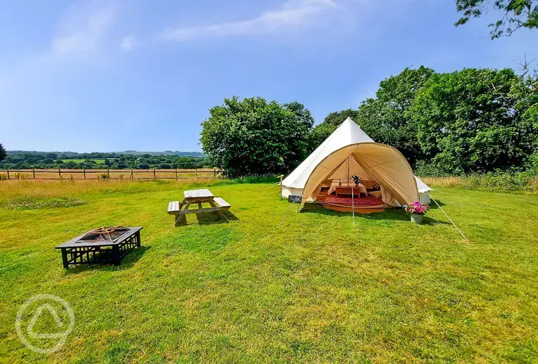 Furnished bell tent