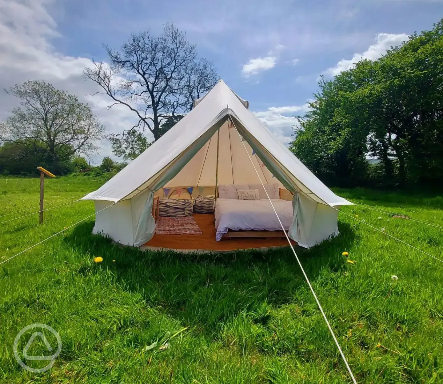 Furnished bell tent